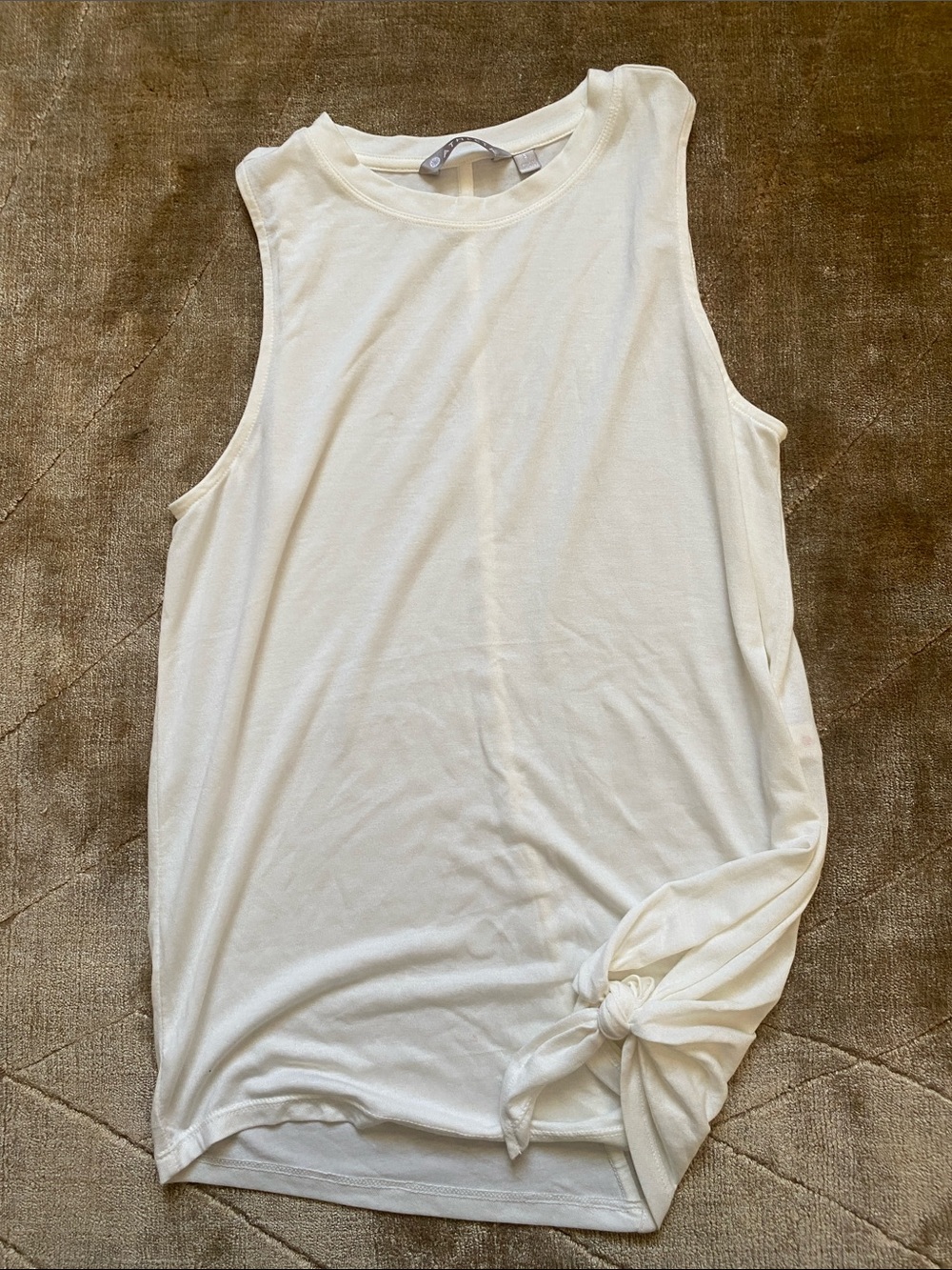 Athleta White Knot-Front Tank Top